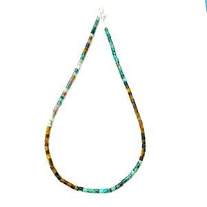 SQUARE INDIAN AGATE BEAD NECKLACE